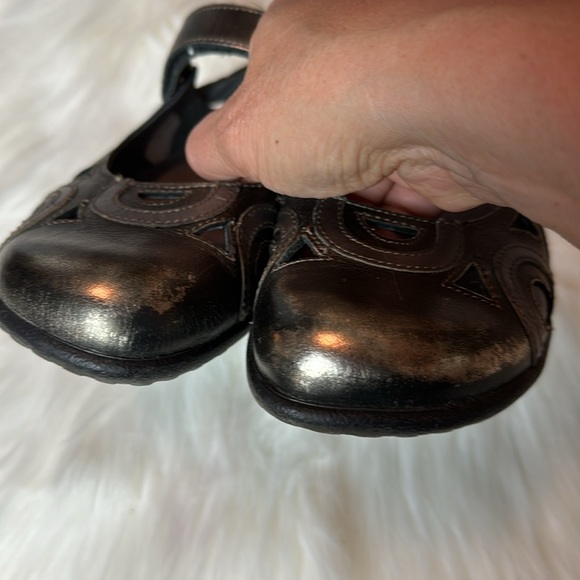 Naot Leather Slingback Mary Jane Metallic Sandal Size 36 - Picture 5 of 6